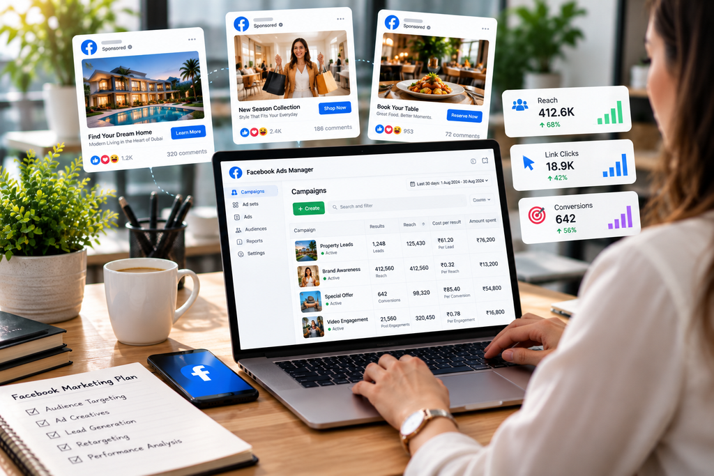 Facebook marketing campaign management and advertising