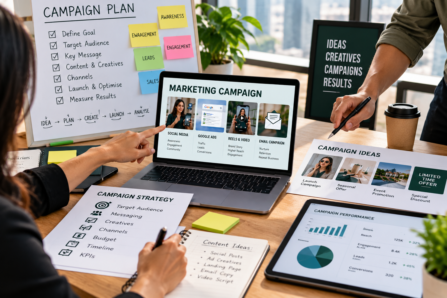 Marketing campaign content planning and strategy