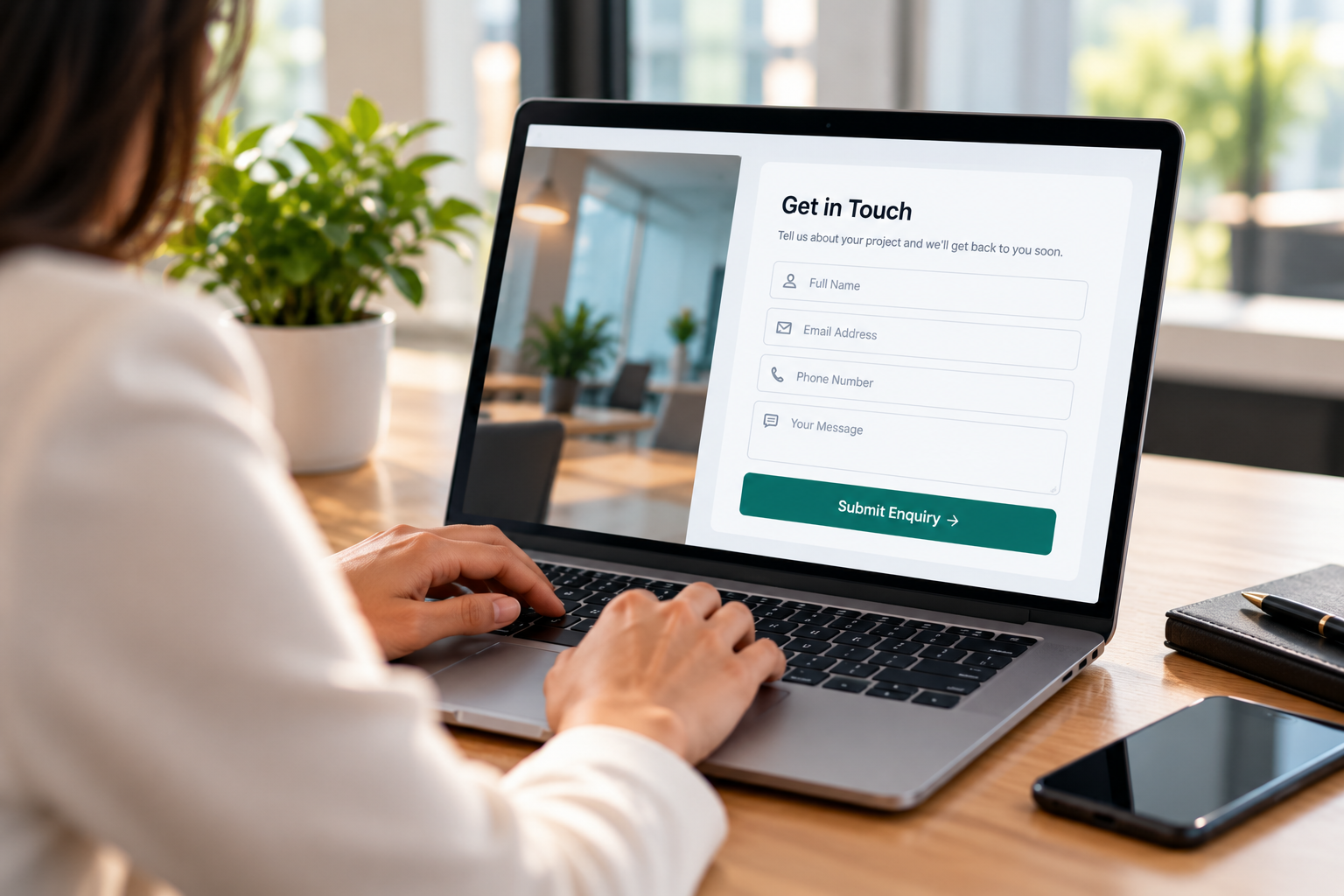 Lead form submission tracking on a business website